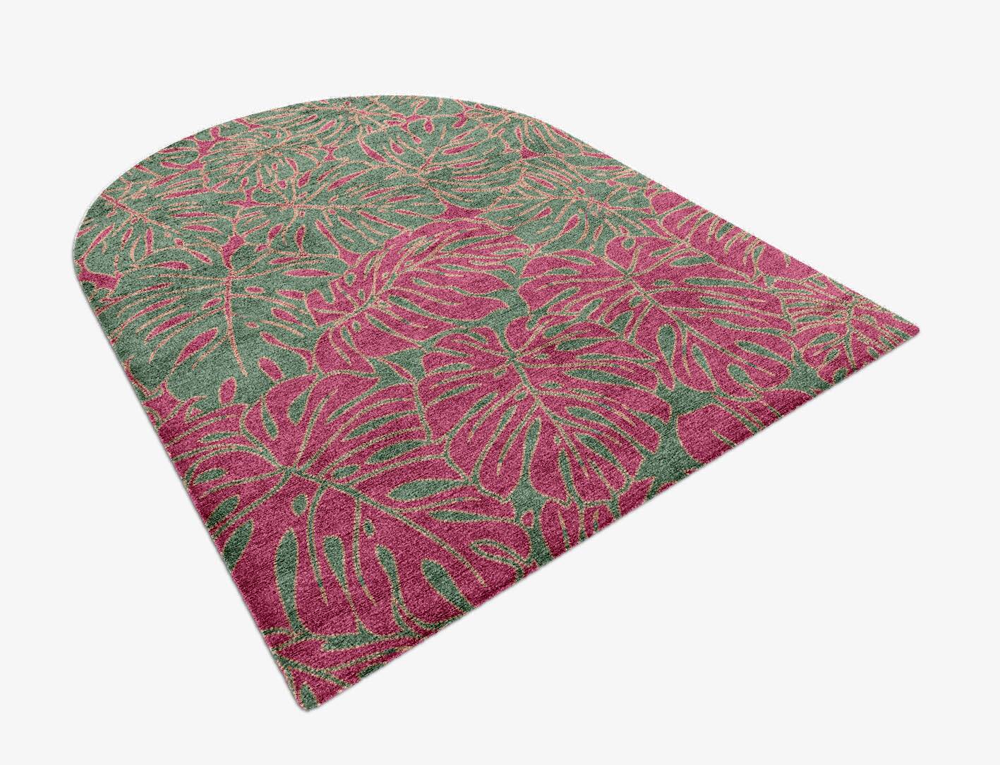 Foliage Floral Arch Hand Knotted Bamboo Silk Custom Rug by Rug Artisan