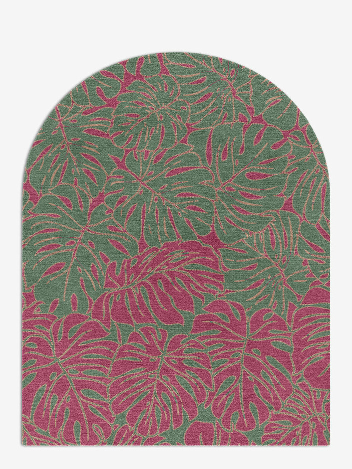 Foliage Floral Arch Hand Knotted Tibetan Wool Custom Rug by Rug Artisan