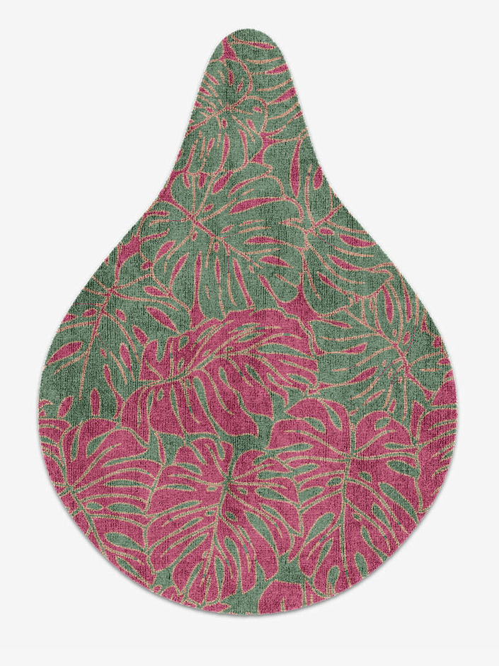 Foliage Floral Drop Hand Knotted Bamboo Silk Custom Rug by Rug Artisan