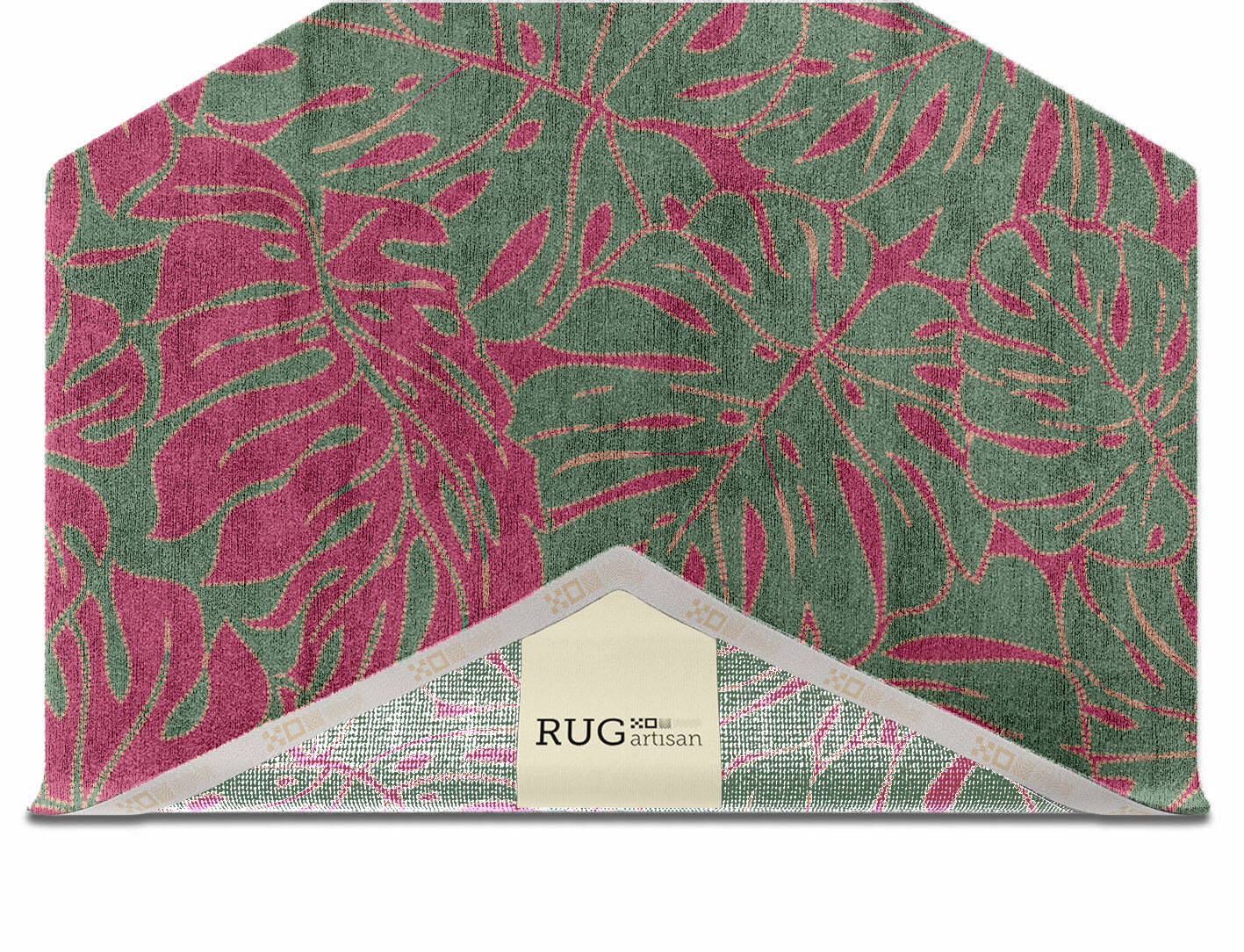 Foliage Floral Hexagon Hand Knotted Bamboo Silk Custom Rug by Rug Artisan