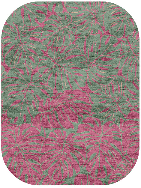 Foliage Floral Oblong Hand Knotted Bamboo Silk Custom Rug by Rug Artisan