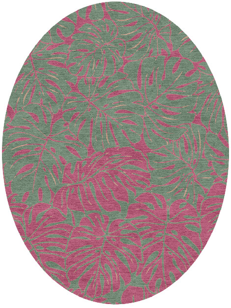 Foliage Floral Oval Hand Knotted Tibetan Wool Custom Rug by Rug Artisan