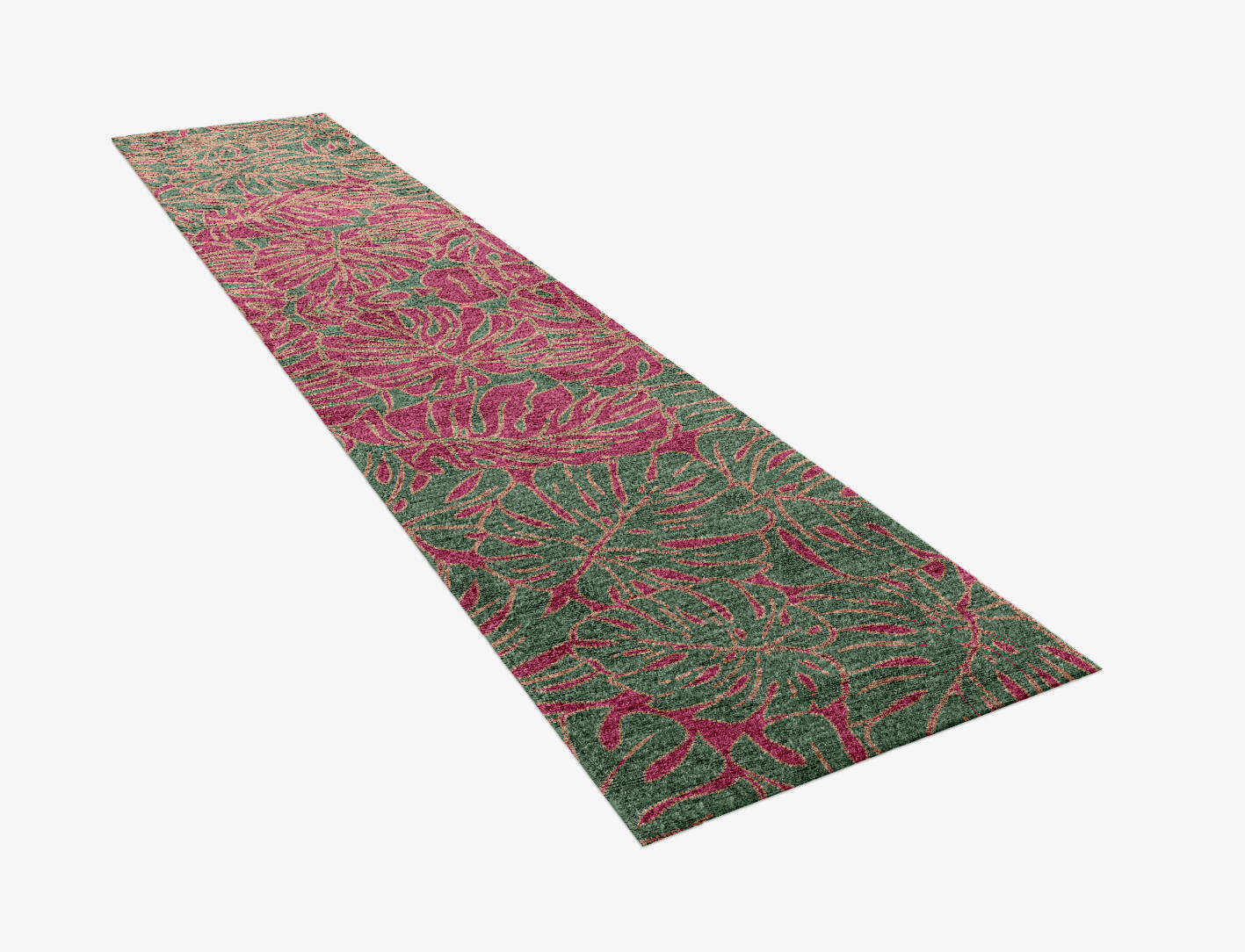 Foliage Floral Runner Hand Knotted Bamboo Silk Custom Rug by Rug Artisan