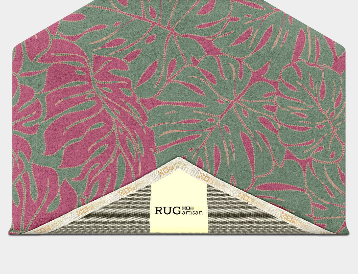 Foliage Floral Hexagon Hand Tufted Pure Wool Custom Rug by Rug Artisan