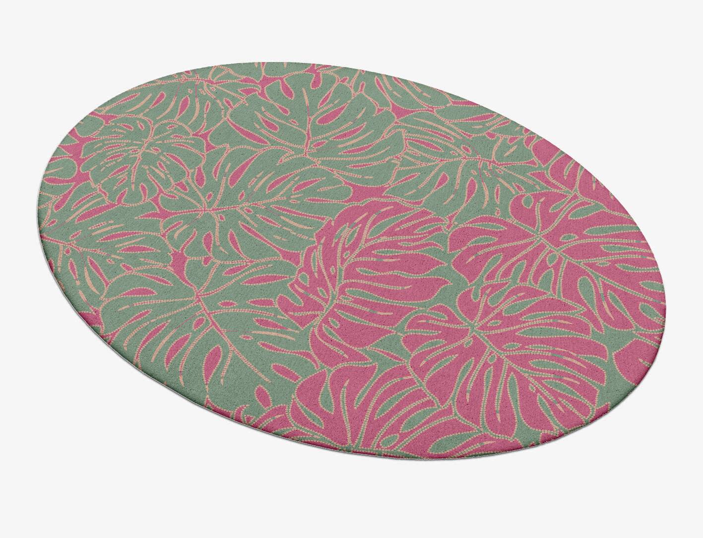 Foliage Floral Oval Hand Tufted Pure Wool Custom Rug by Rug Artisan