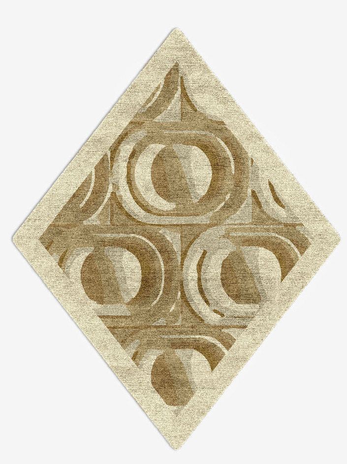 Folklore Origami Diamond Hand Knotted Bamboo Silk Custom Rug by Rug Artisan