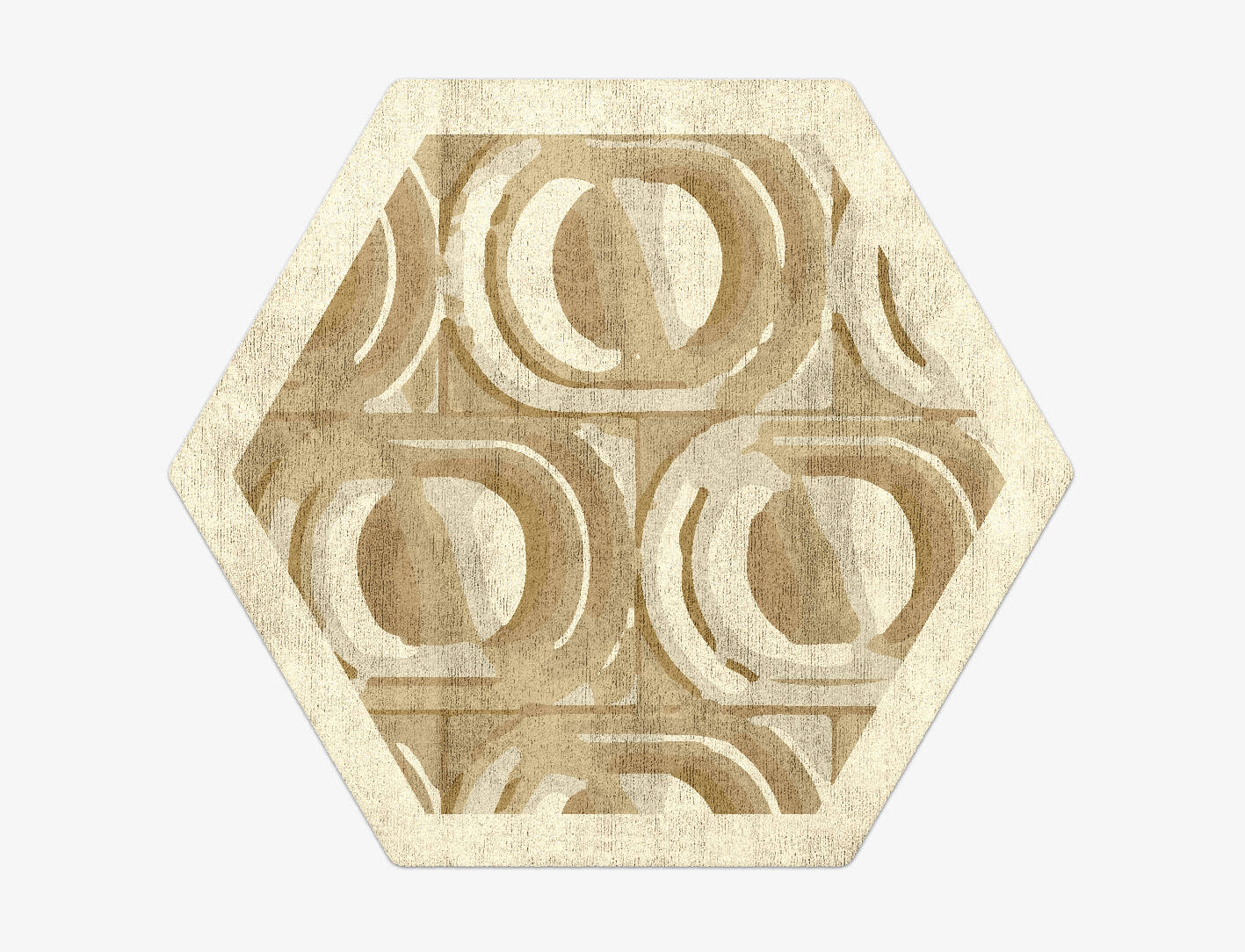 Folklore Origami Hexagon Hand Tufted Bamboo Silk Custom Rug by Rug Artisan