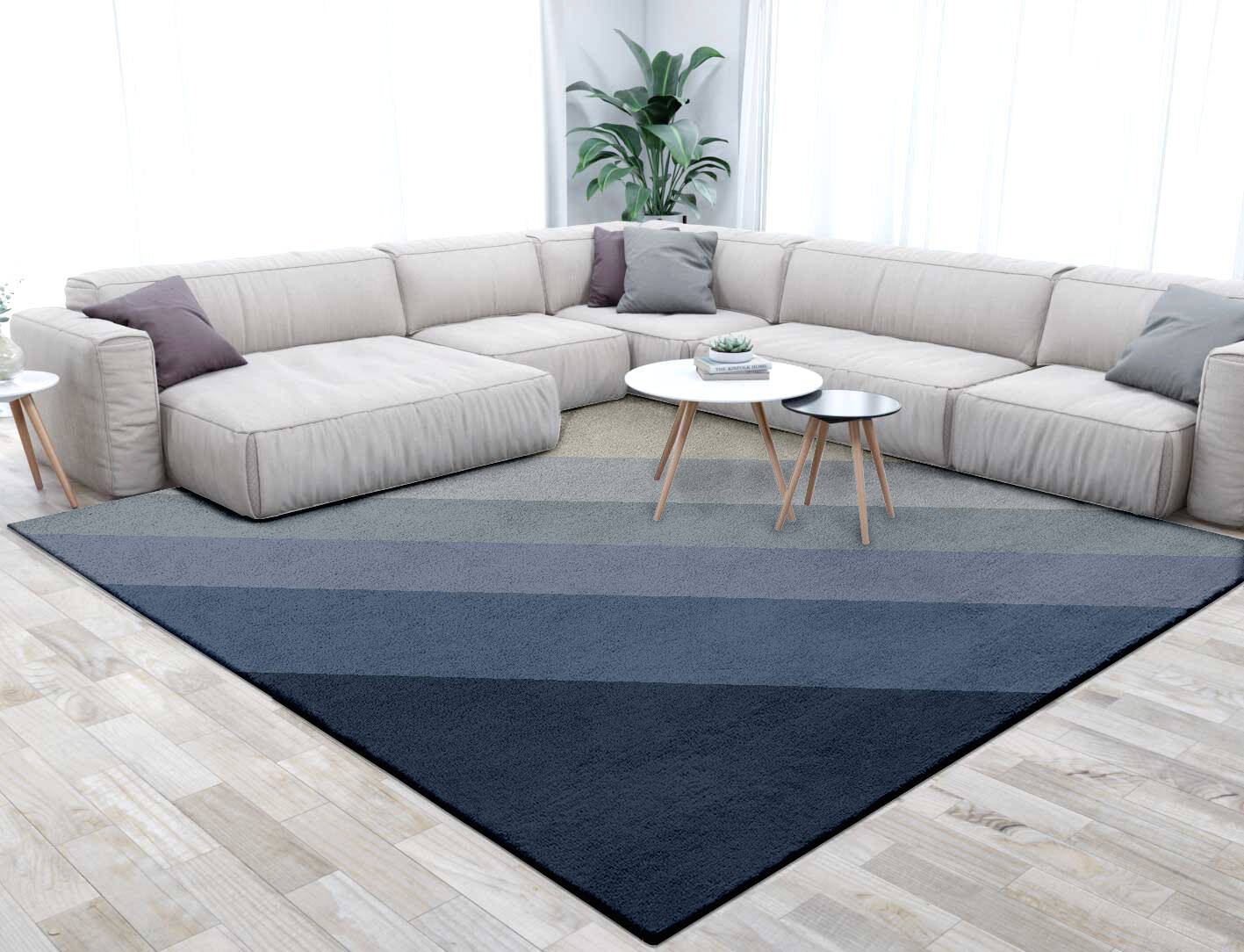 Ford Gradation Square Hand Tufted Pure Wool Custom Rug by Rug Artisan