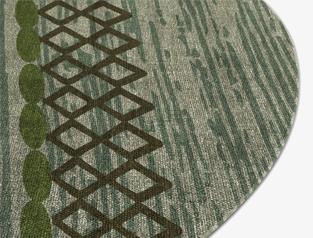 Forest Flatweaves Round Flatweave Bamboo Silk Custom Rug by Rug Artisan