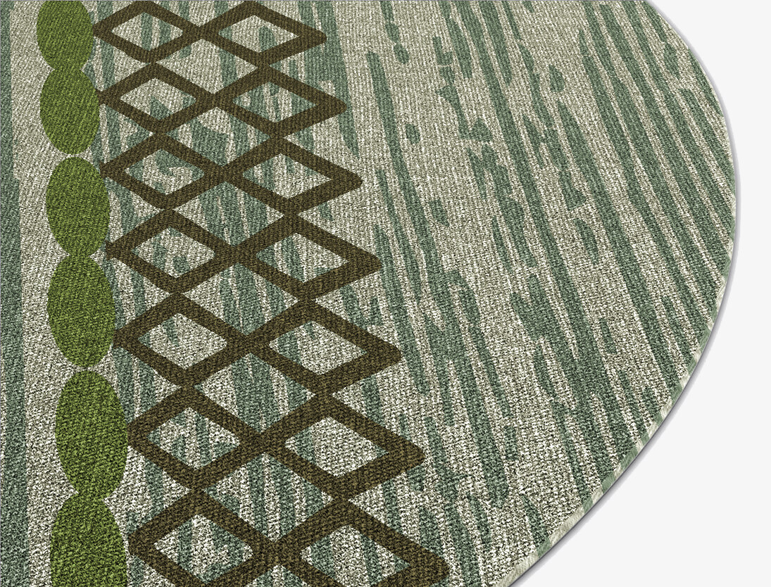 Forest Flatweaves Round Outdoor Recycled Yarn Custom Rug by Rug Artisan
