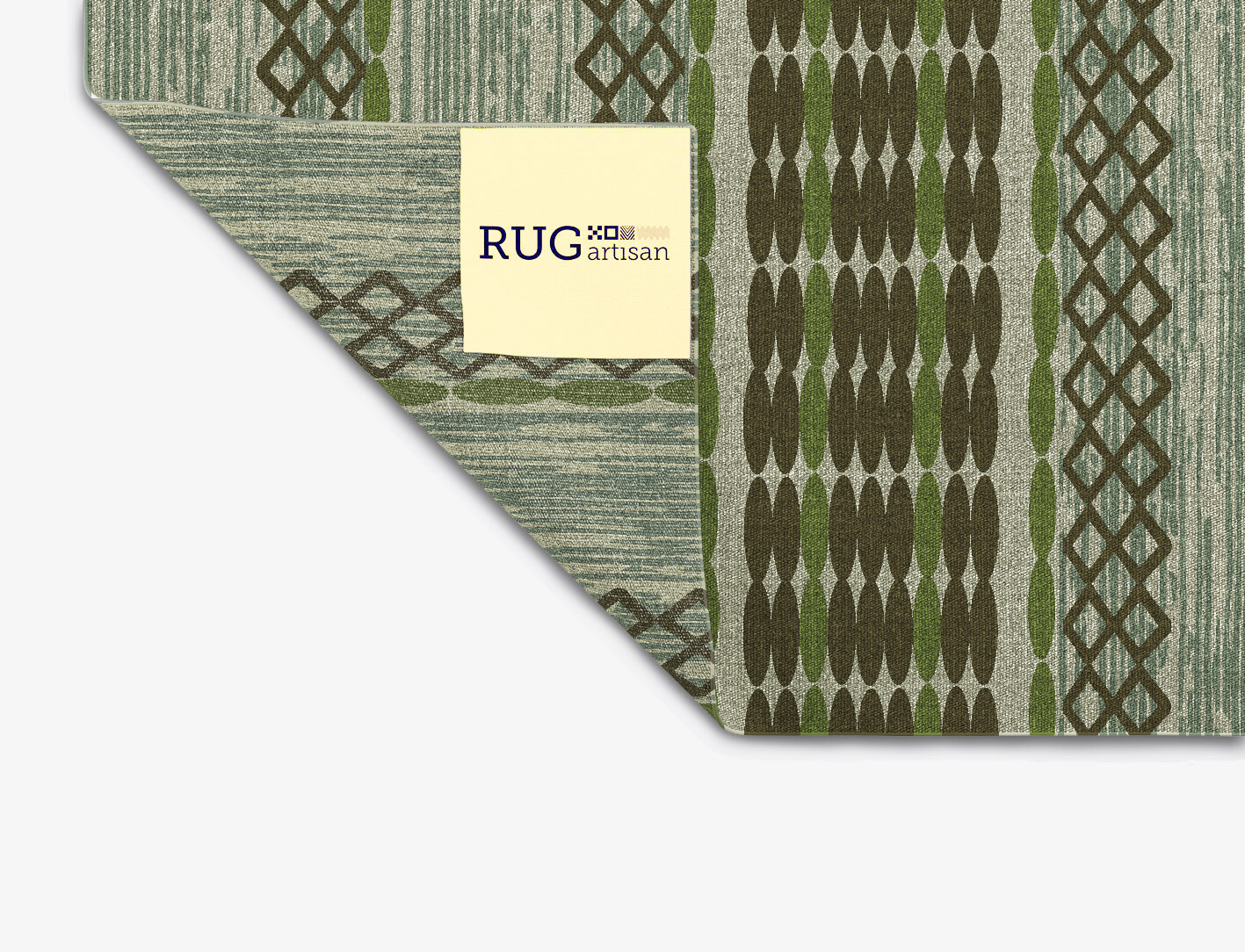 Forest Flatweaves Square Outdoor Recycled Yarn Custom Rug by Rug Artisan