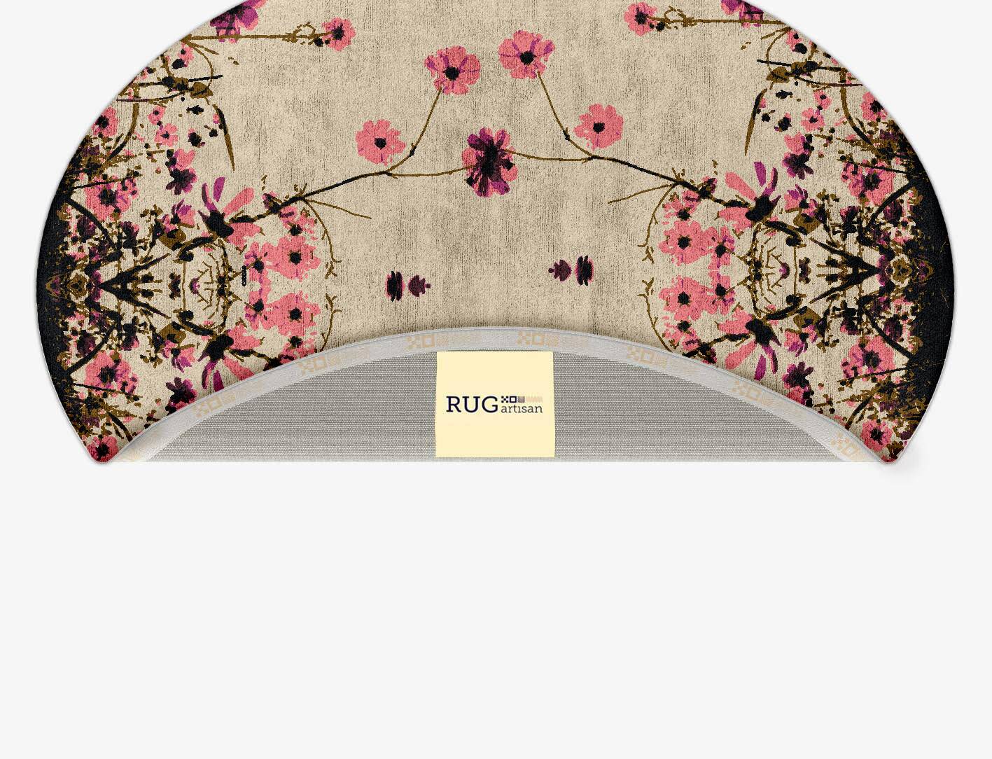 Foxglove Floral Oval Hand Tufted Bamboo Silk Custom Rug by Rug Artisan