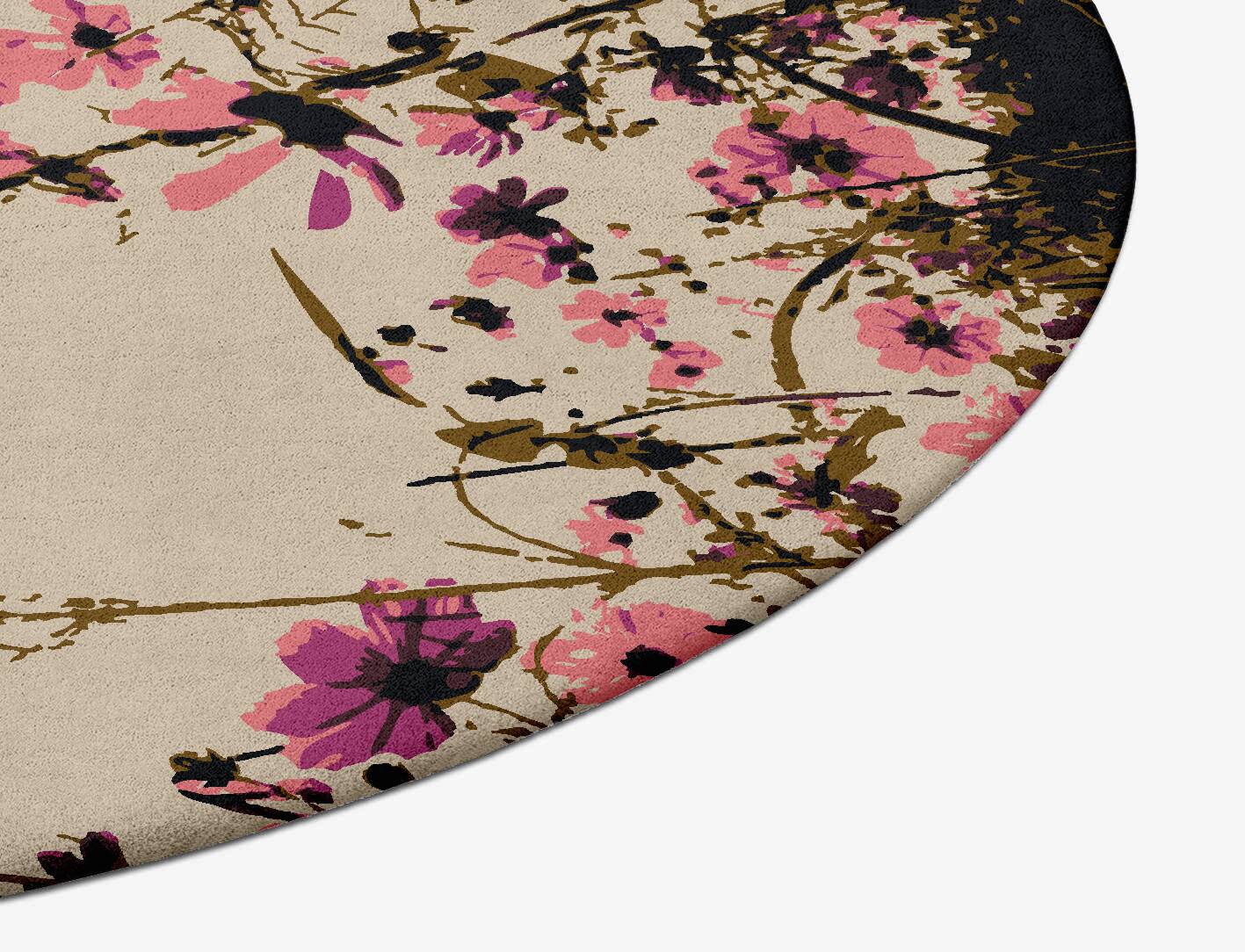 Foxglove Floral Oval Hand Tufted Pure Wool Custom Rug by Rug Artisan