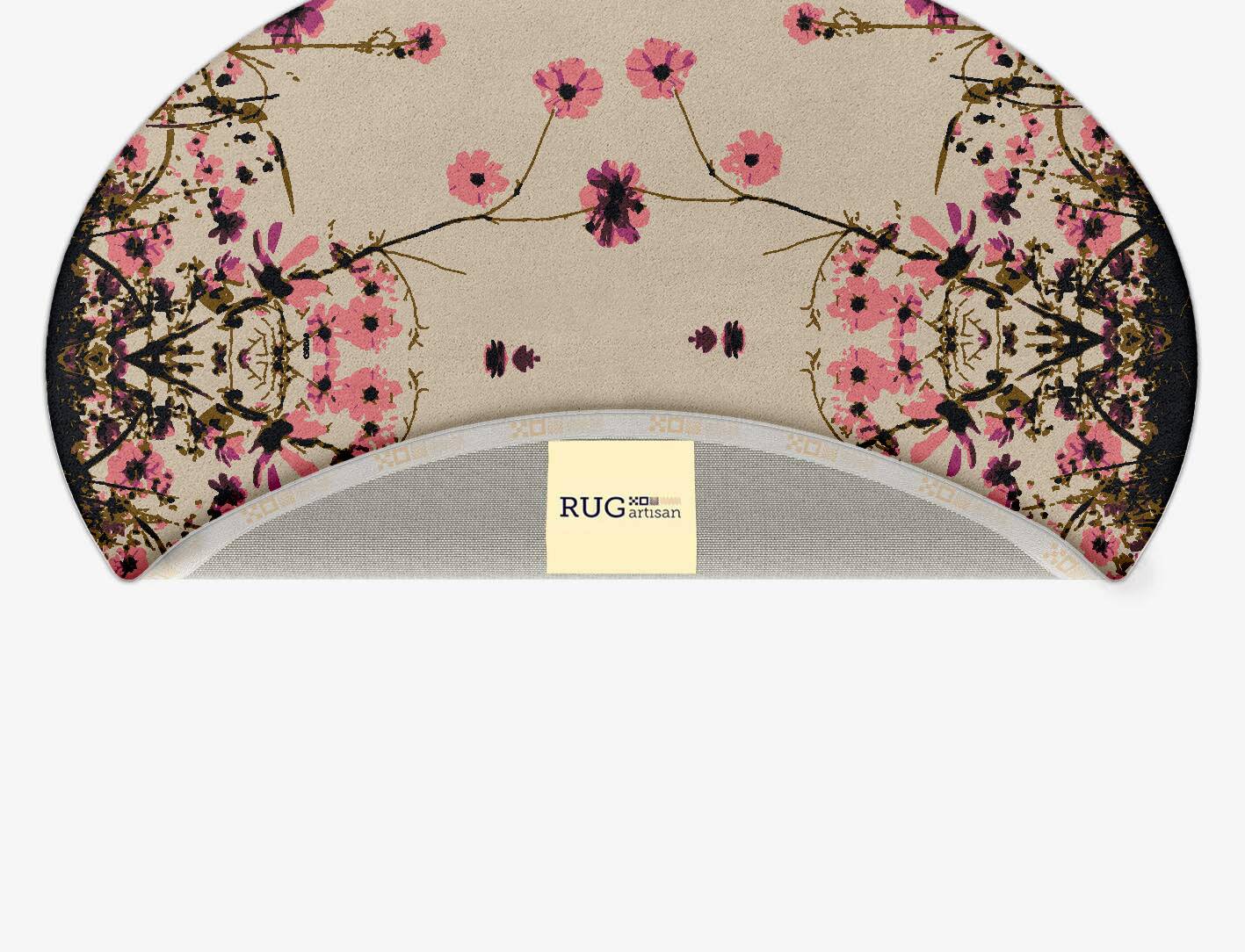 Foxglove Floral Oval Hand Tufted Pure Wool Custom Rug by Rug Artisan