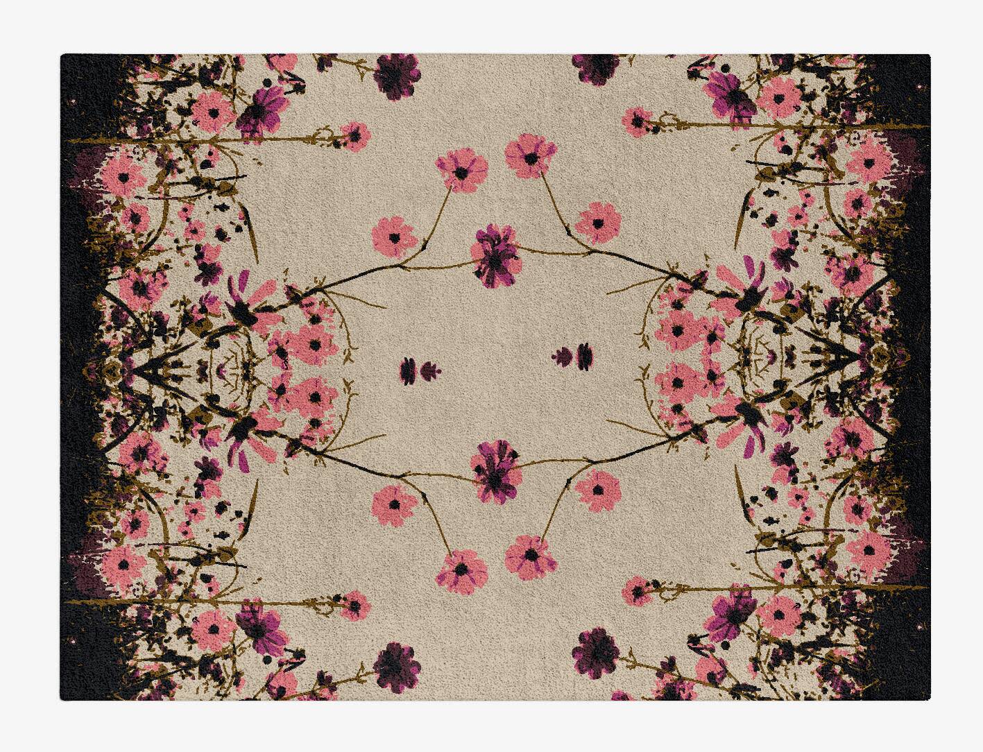 Foxglove Floral Rectangle Hand Tufted Pure Wool Custom Rug by Rug Artisan