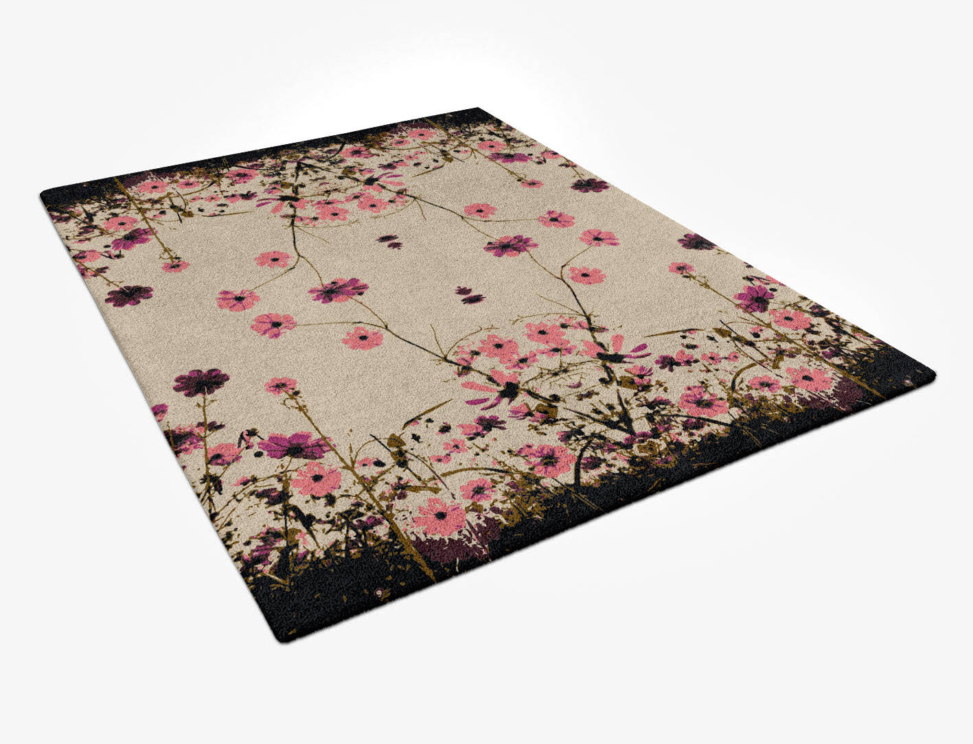 Foxglove Floral Rectangle Hand Tufted Pure Wool Custom Rug by Rug Artisan