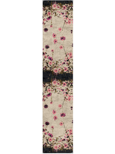 Foxglove Floral Runner Hand Tufted Bamboo Silk Custom Rug by Rug Artisan