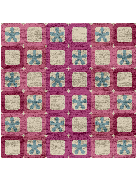 Frames Kids Square Hand Knotted Bamboo Silk Custom Rug by Rug Artisan