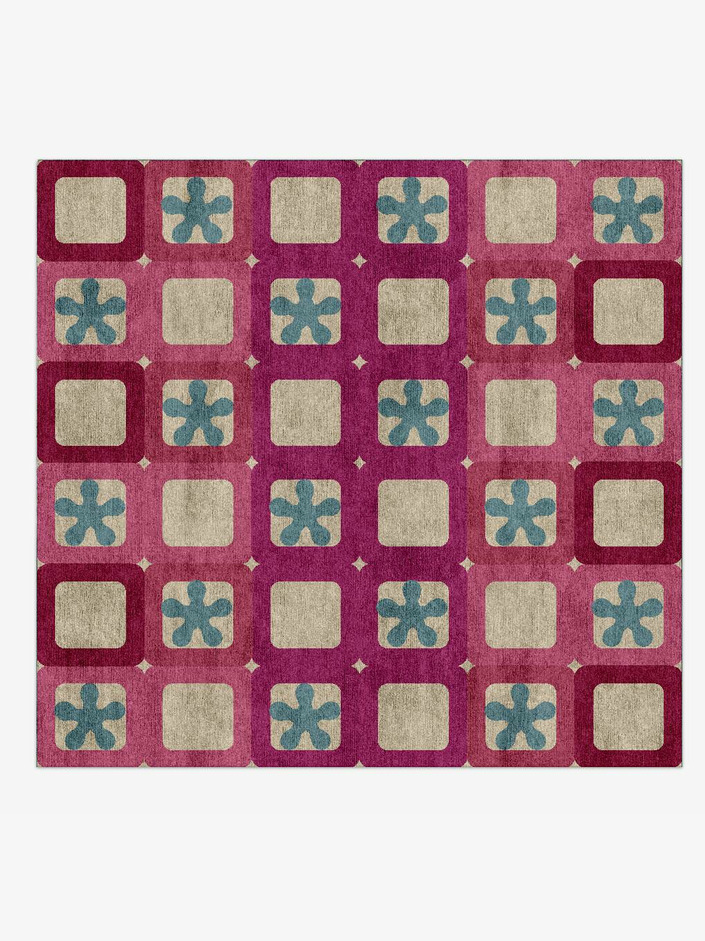 Frames Kids Square Hand Knotted Bamboo Silk Custom Rug by Rug Artisan