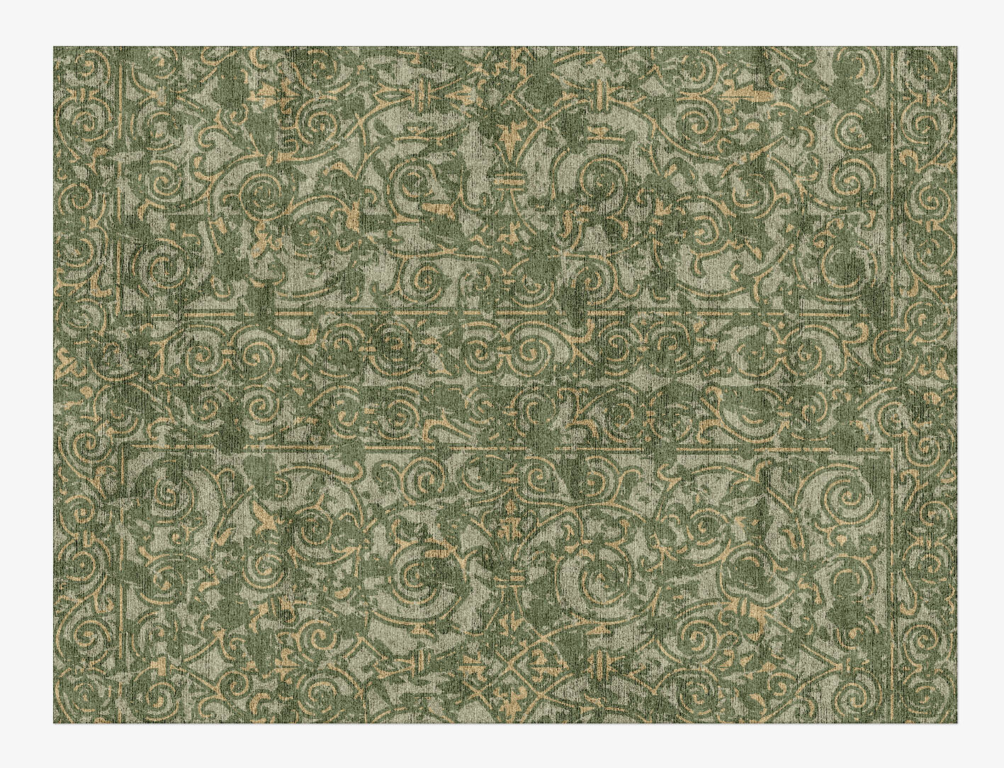 Framework Vintage Rectangle Hand Knotted Bamboo Silk Custom Rug by Rug Artisan
