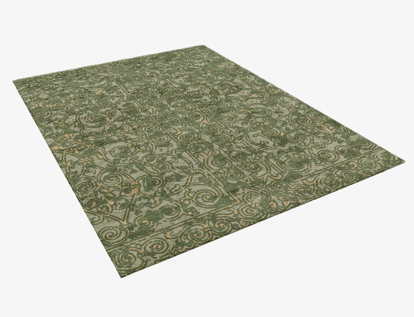 Framework Vintage Rectangle Hand Knotted Bamboo Silk Custom Rug by Rug Artisan