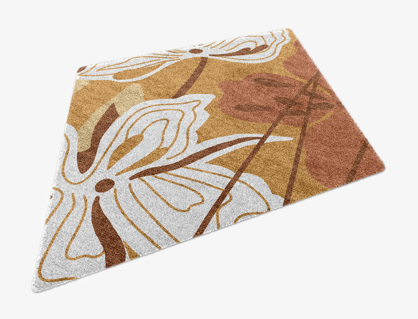 Frasera Field of Flowers Diamond Hand Knotted Bamboo Silk Custom Rug by Rug Artisan