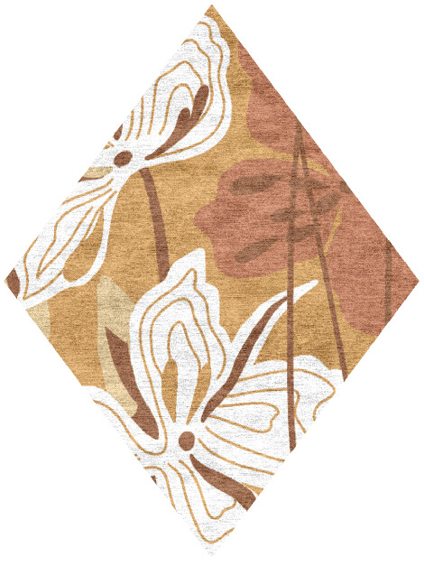 Frasera Field of Flowers Diamond Hand Knotted Bamboo Silk Custom Rug by Rug Artisan