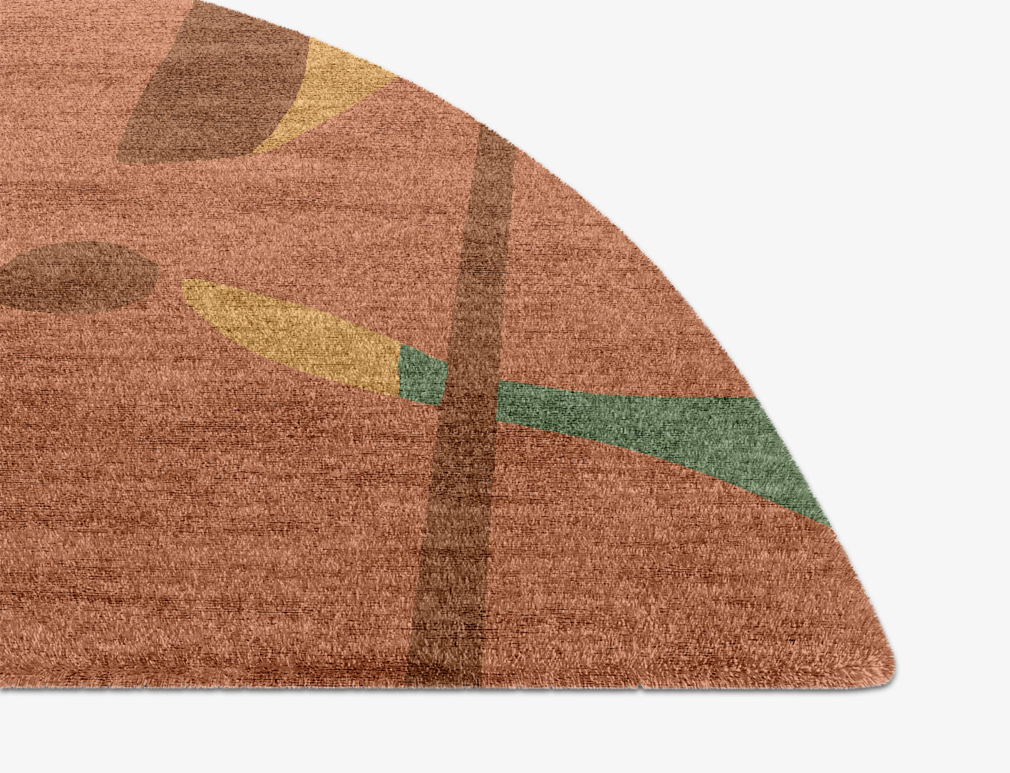 Frasera Field of Flowers Halfmoon Hand Knotted Bamboo Silk Custom Rug by Rug Artisan