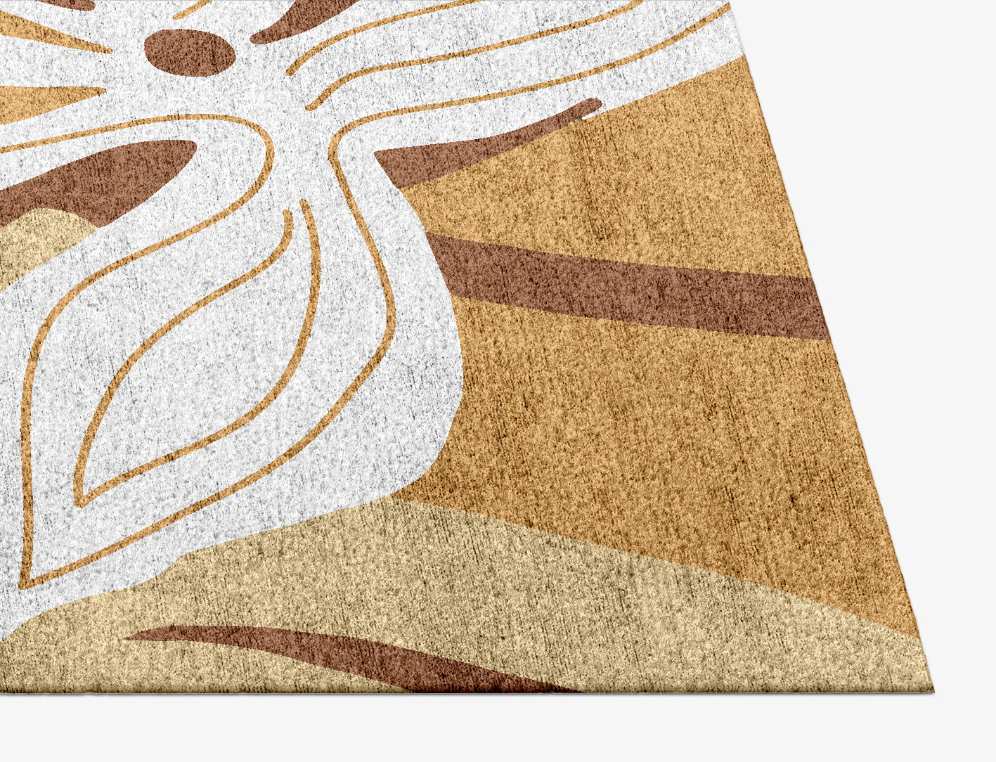 Frasera Field of Flowers Rectangle Hand Knotted Bamboo Silk Custom Rug by Rug Artisan