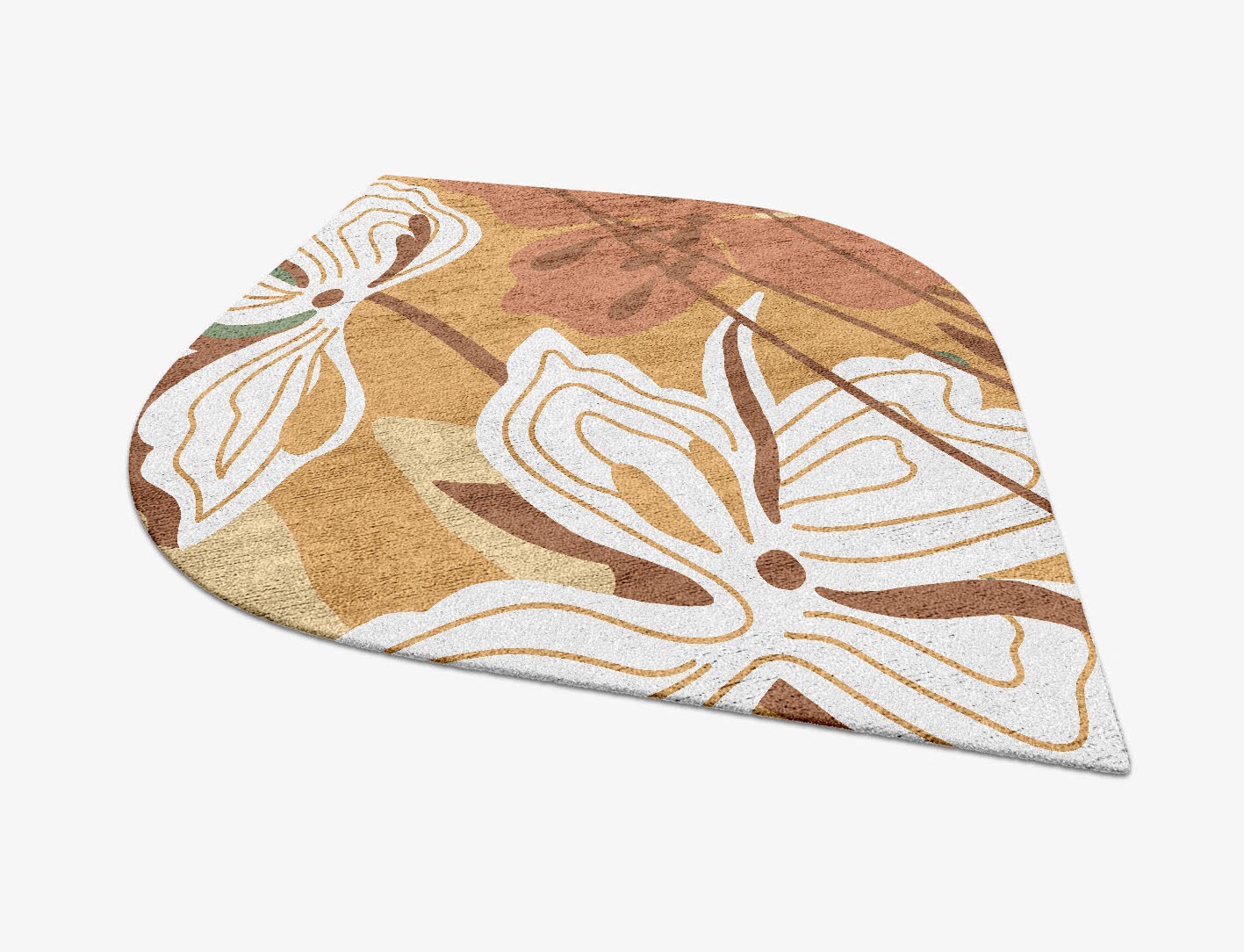 Frasera Field of Flowers Ogee Hand Tufted Bamboo Silk Custom Rug by Rug Artisan