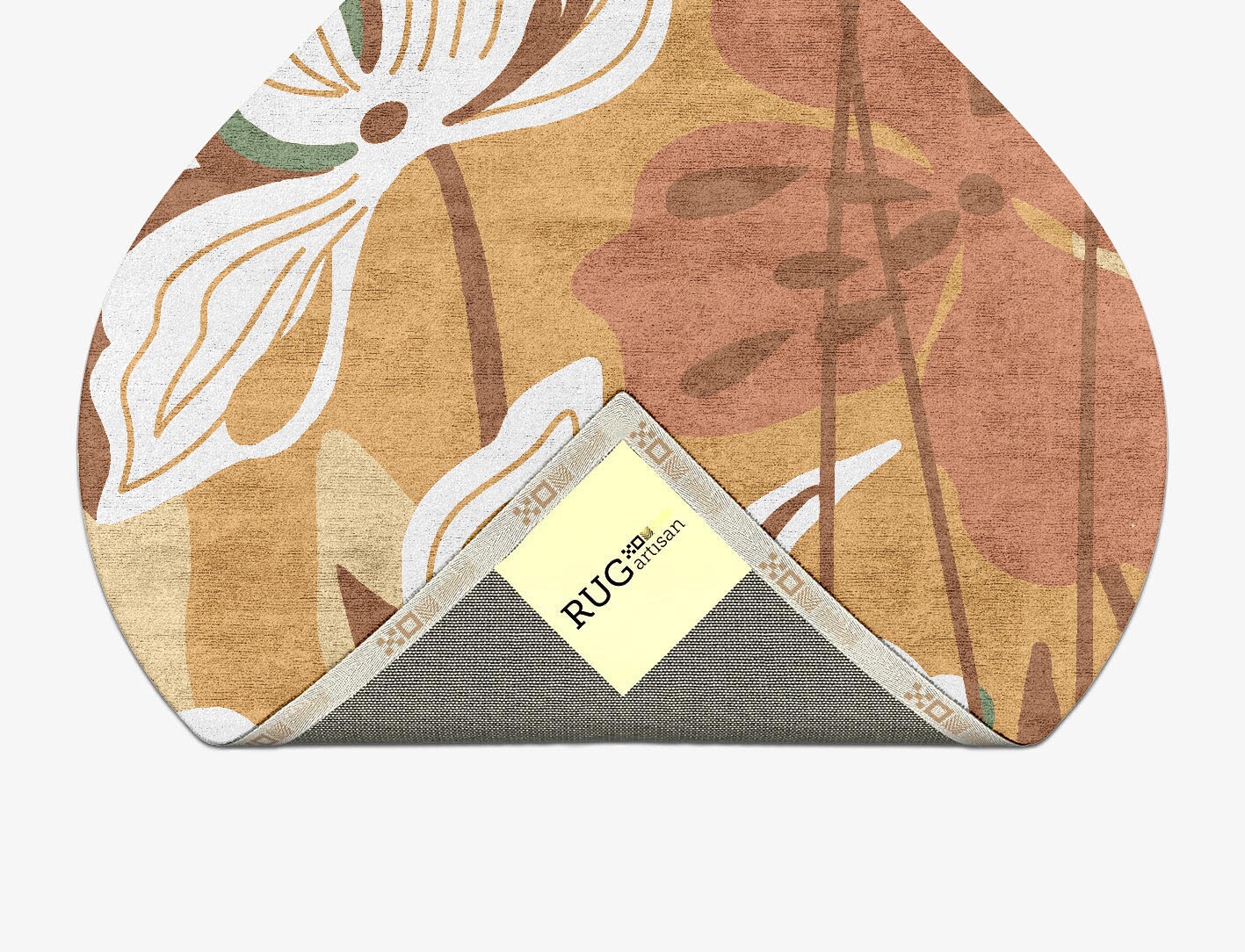 Frasera Field of Flowers Ogee Hand Tufted Bamboo Silk Custom Rug by Rug Artisan