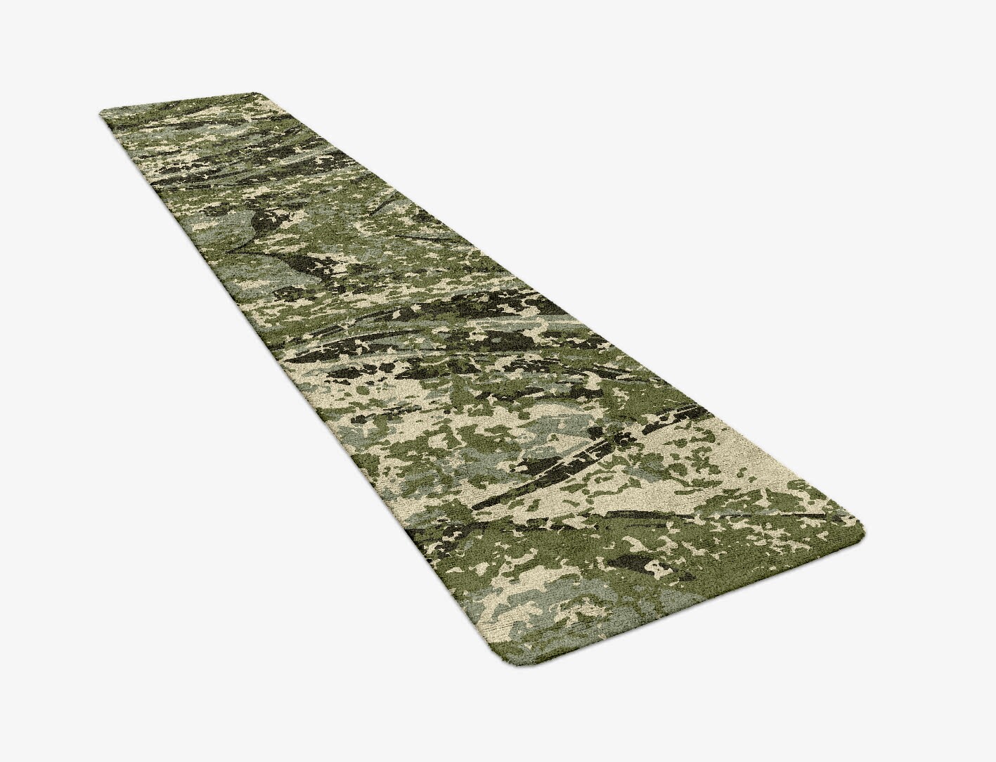 Frenzy Surface Art Runner Hand Tufted Bamboo Silk Custom Rug by Rug Artisan