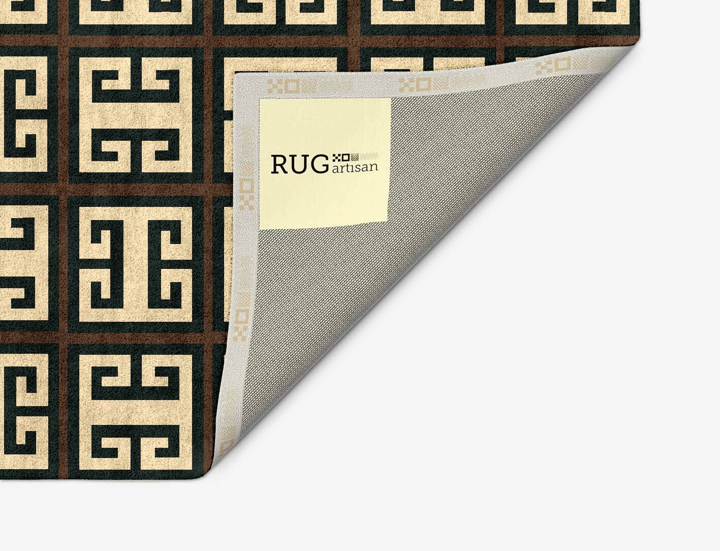 Fret Geometric Arch Hand Tufted Bamboo Silk Custom Rug by Rug Artisan