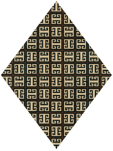 Fret Geometric Diamond Hand Tufted Pure Wool Custom Rug by Rug Artisan