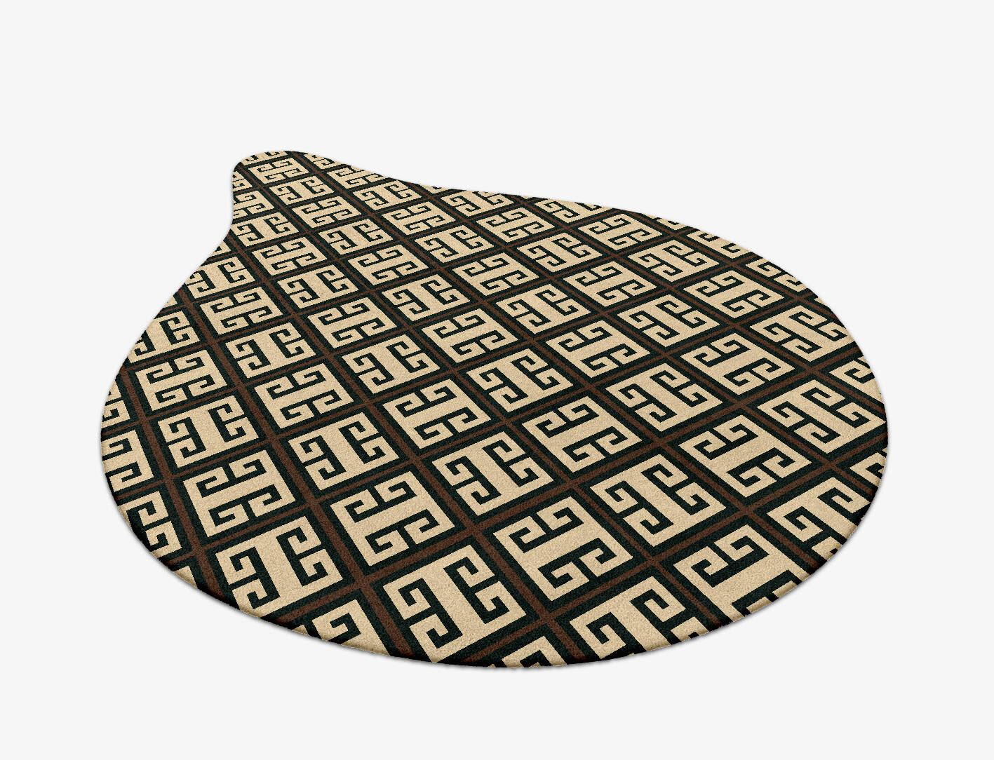Fret Geometric Drop Hand Tufted Pure Wool Custom Rug by Rug Artisan
