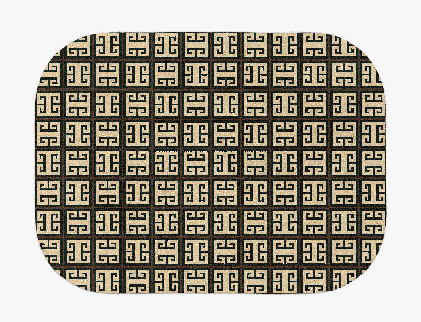 Fret Geometric Oblong Hand Tufted Pure Wool Custom Rug by Rug Artisan