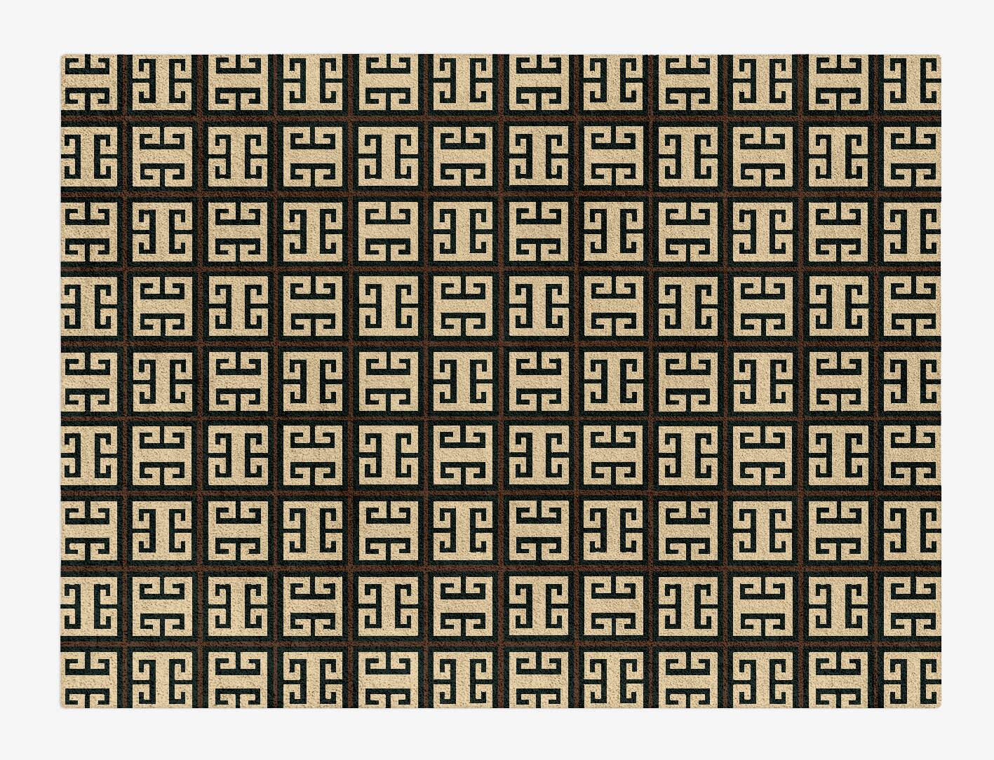 Fret Geometric Rectangle Hand Tufted Pure Wool Custom Rug by Rug Artisan