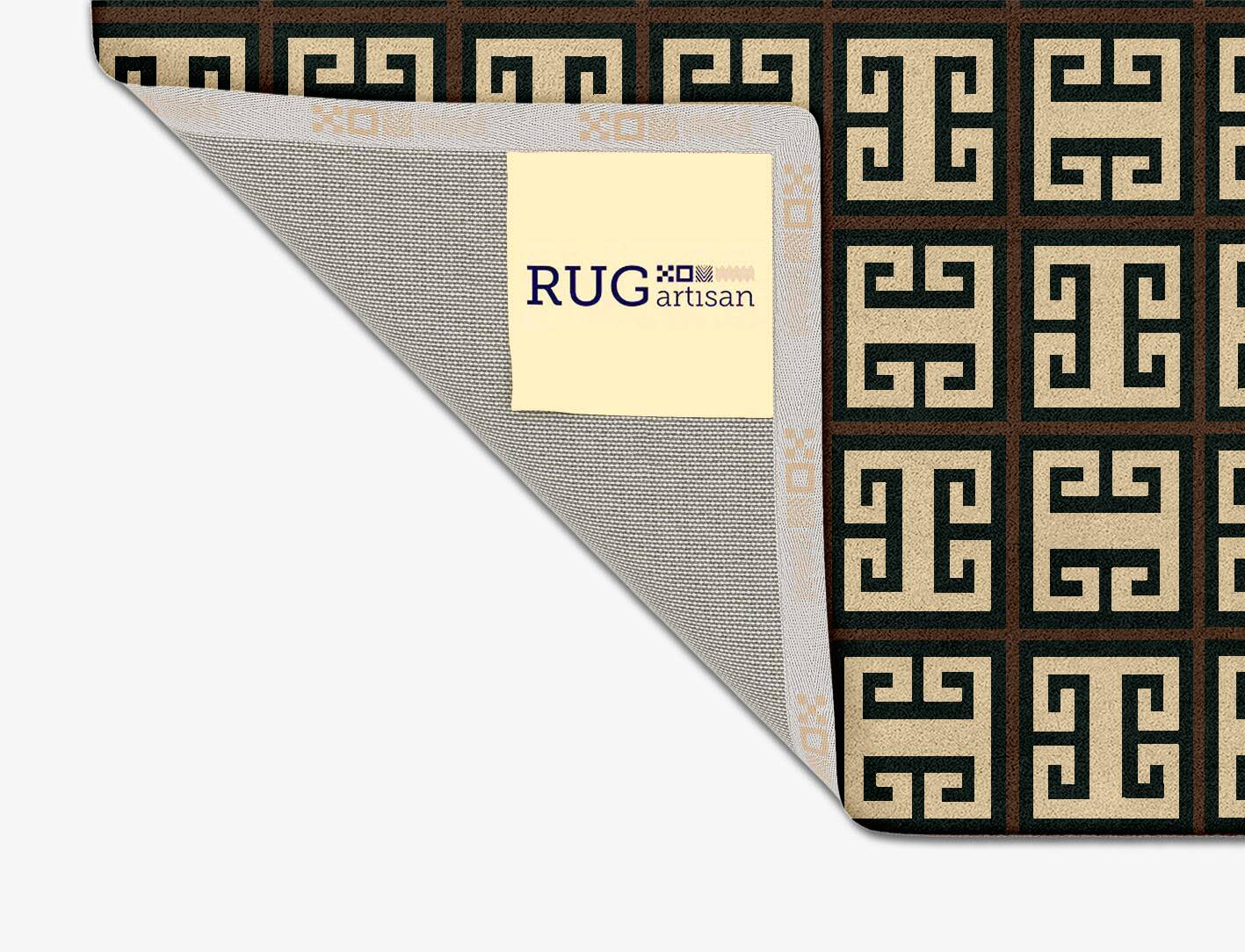 Fret Geometric Square Hand Tufted Pure Wool Custom Rug by Rug Artisan
