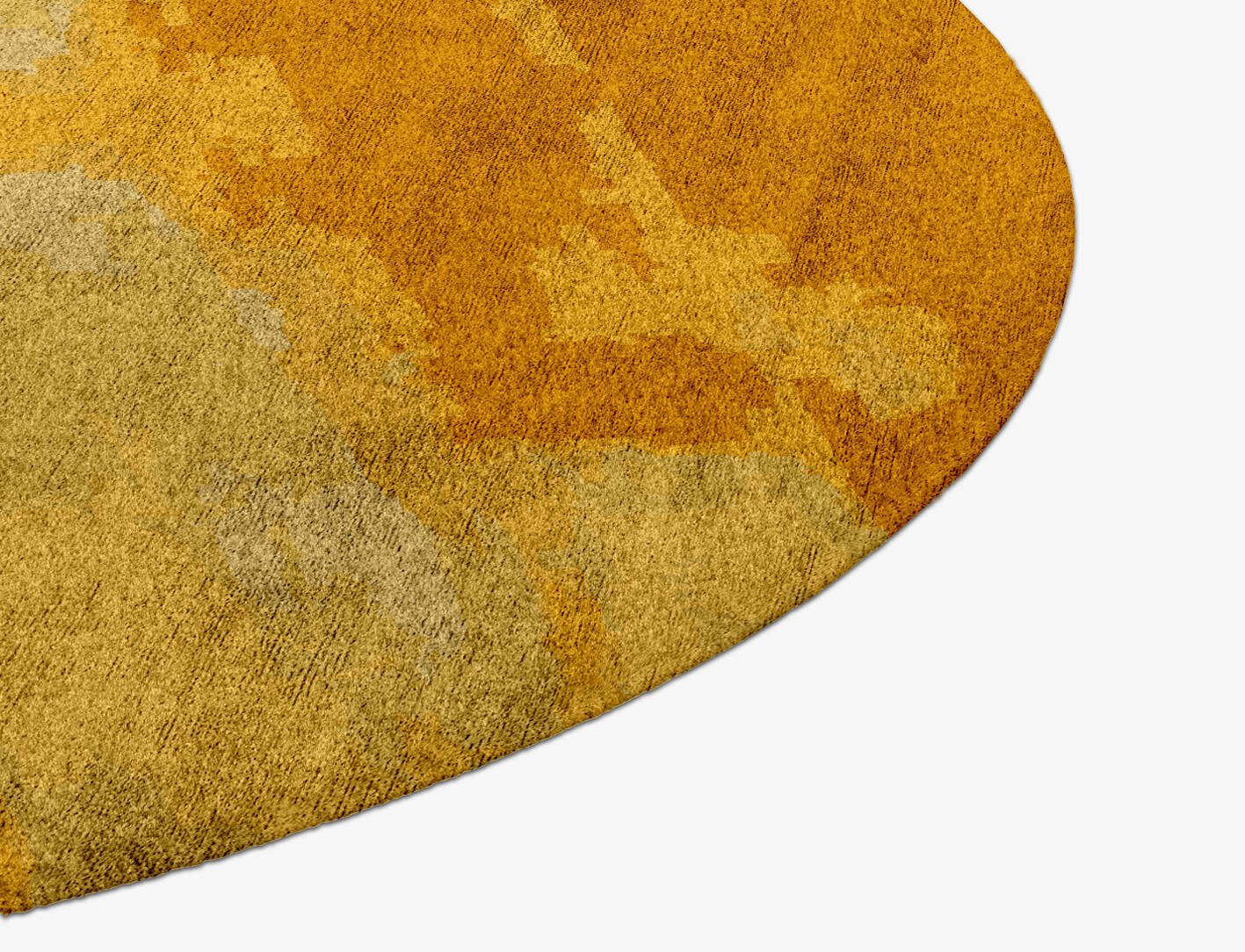 Freya Gradation Round Hand Knotted Bamboo Silk Custom Rug by Rug Artisan