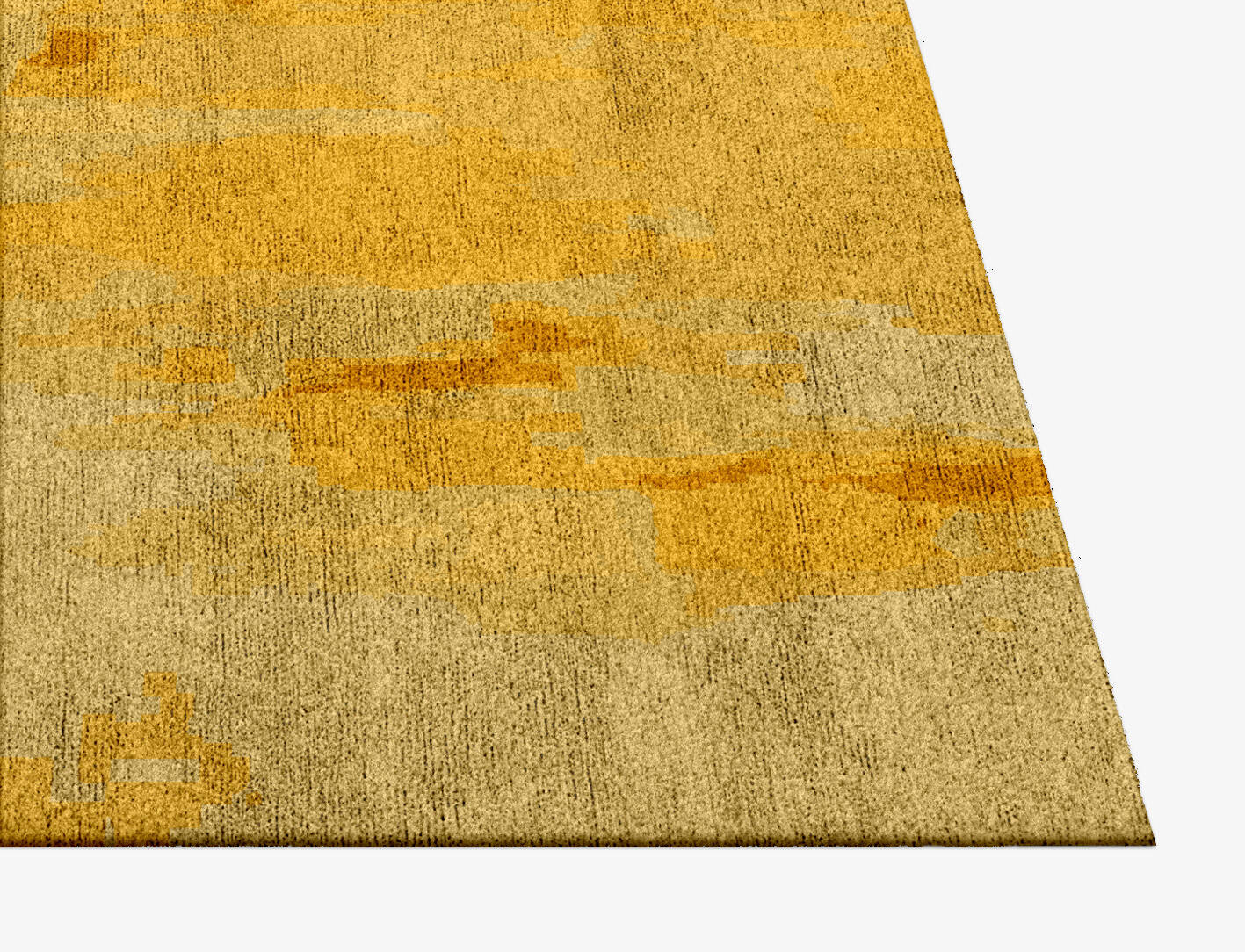 Freya Gradation Square Hand Knotted Bamboo Silk Custom Rug by Rug Artisan