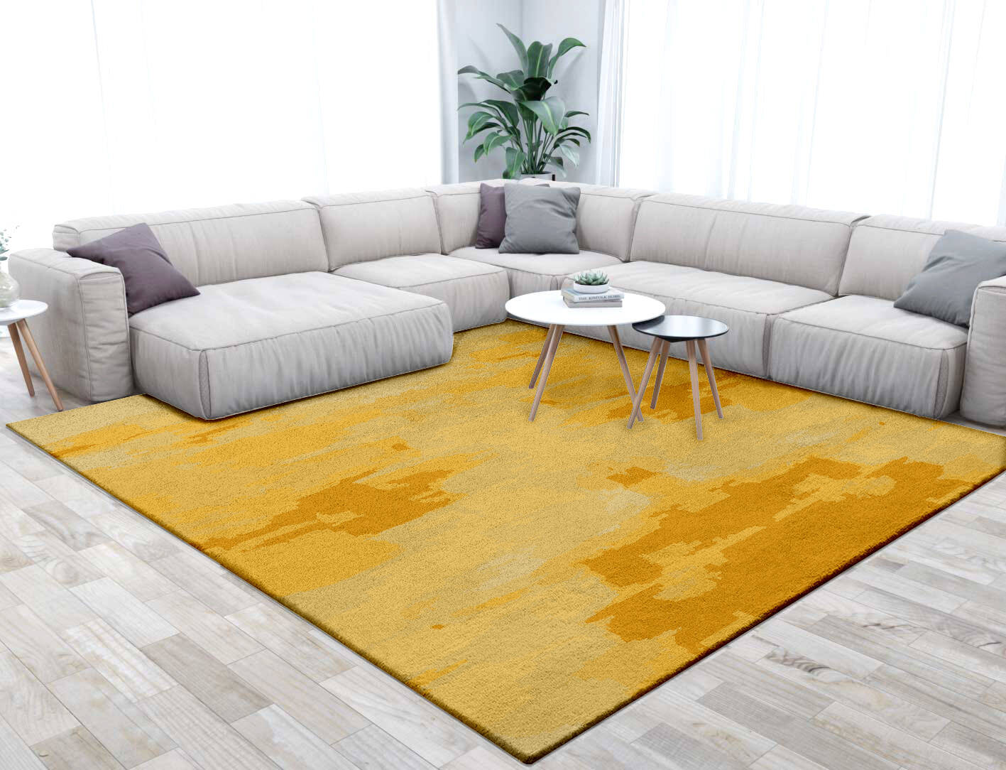 Freya Gradation Square Hand Tufted Pure Wool Custom Rug by Rug Artisan
