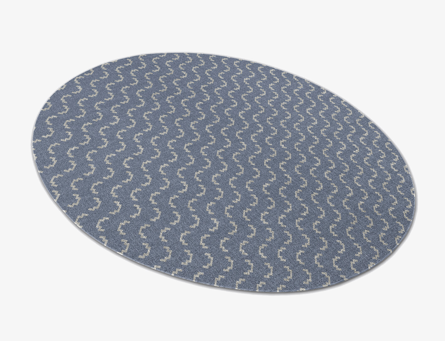 Frisson Geometric Oval Flatweave New Zealand Wool Custom Rug by Rug Artisan