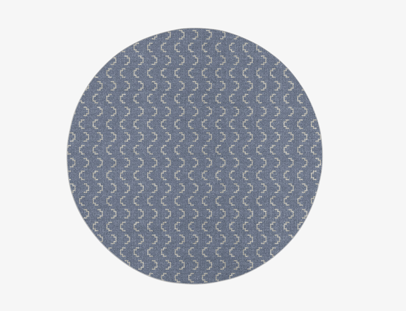 Frisson Geometric Round Flatweave New Zealand Wool Custom Rug by Rug Artisan