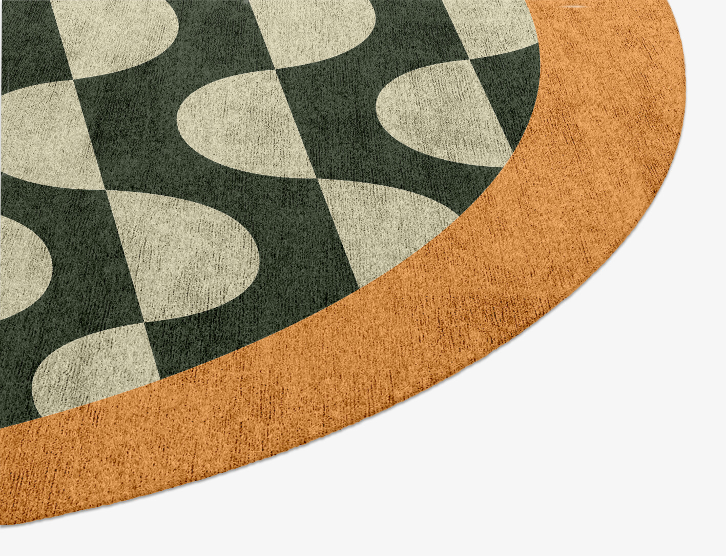 Frizzle Geometric Oval Hand Knotted Bamboo Silk Custom Rug by Rug Artisan
