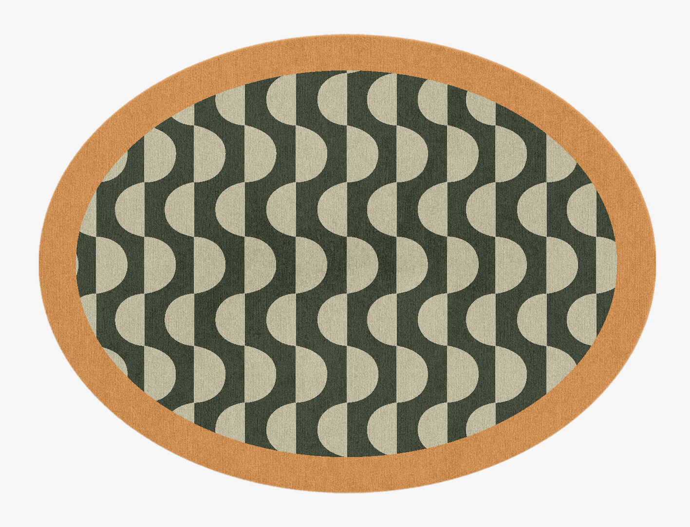 Frizzle Geometric Oval Hand Knotted Tibetan Wool Custom Rug by Rug Artisan