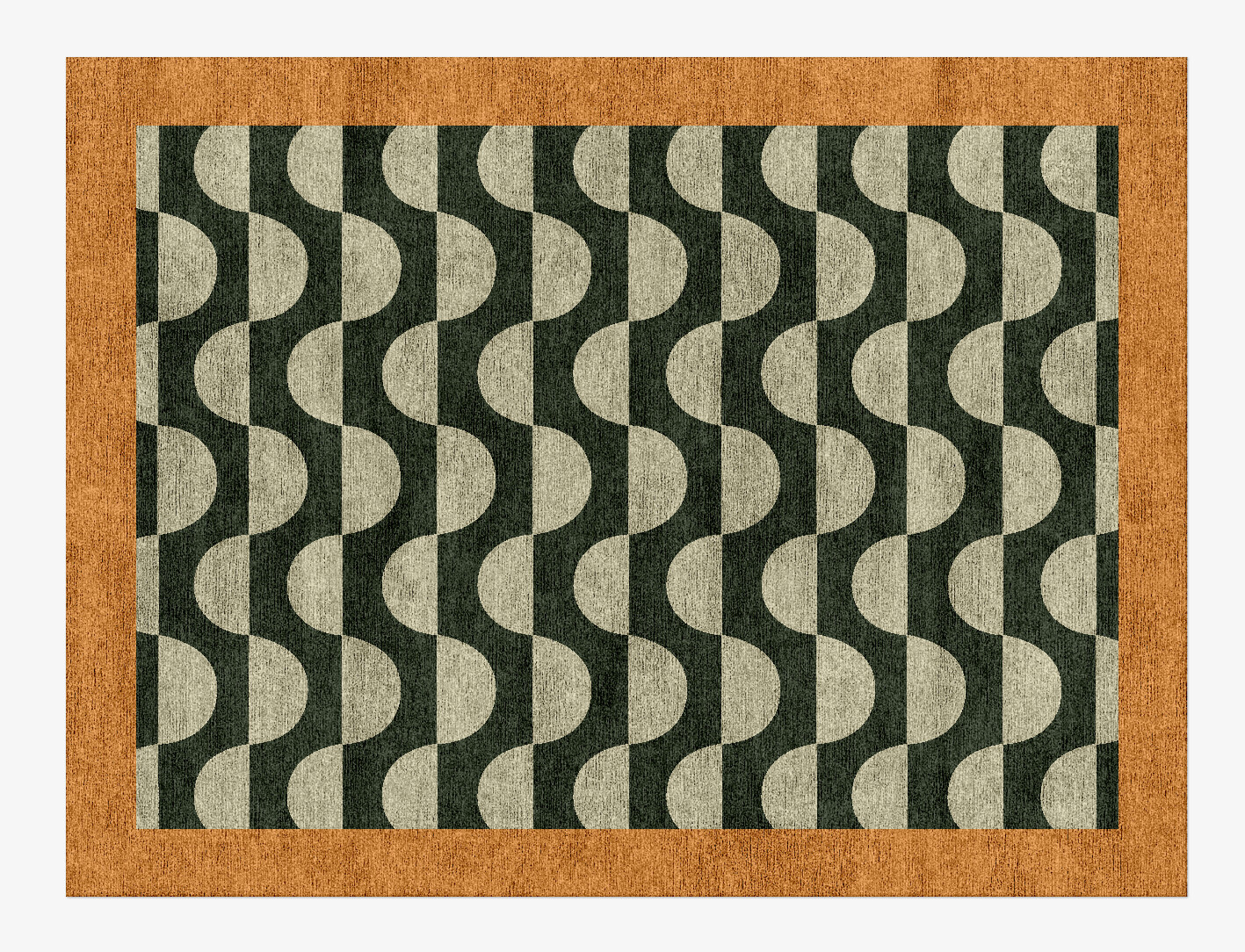Frizzle Geometric Rectangle Hand Knotted Bamboo Silk Custom Rug by Rug Artisan