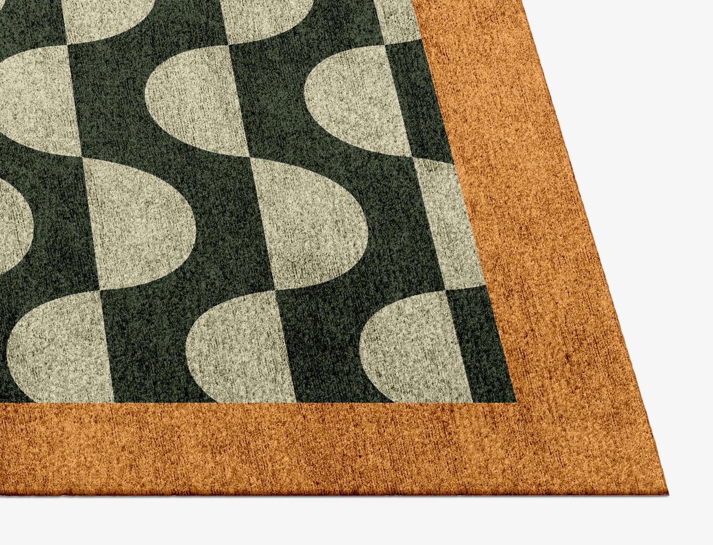 Frizzle Geometric Rectangle Hand Knotted Bamboo Silk Custom Rug by Rug Artisan