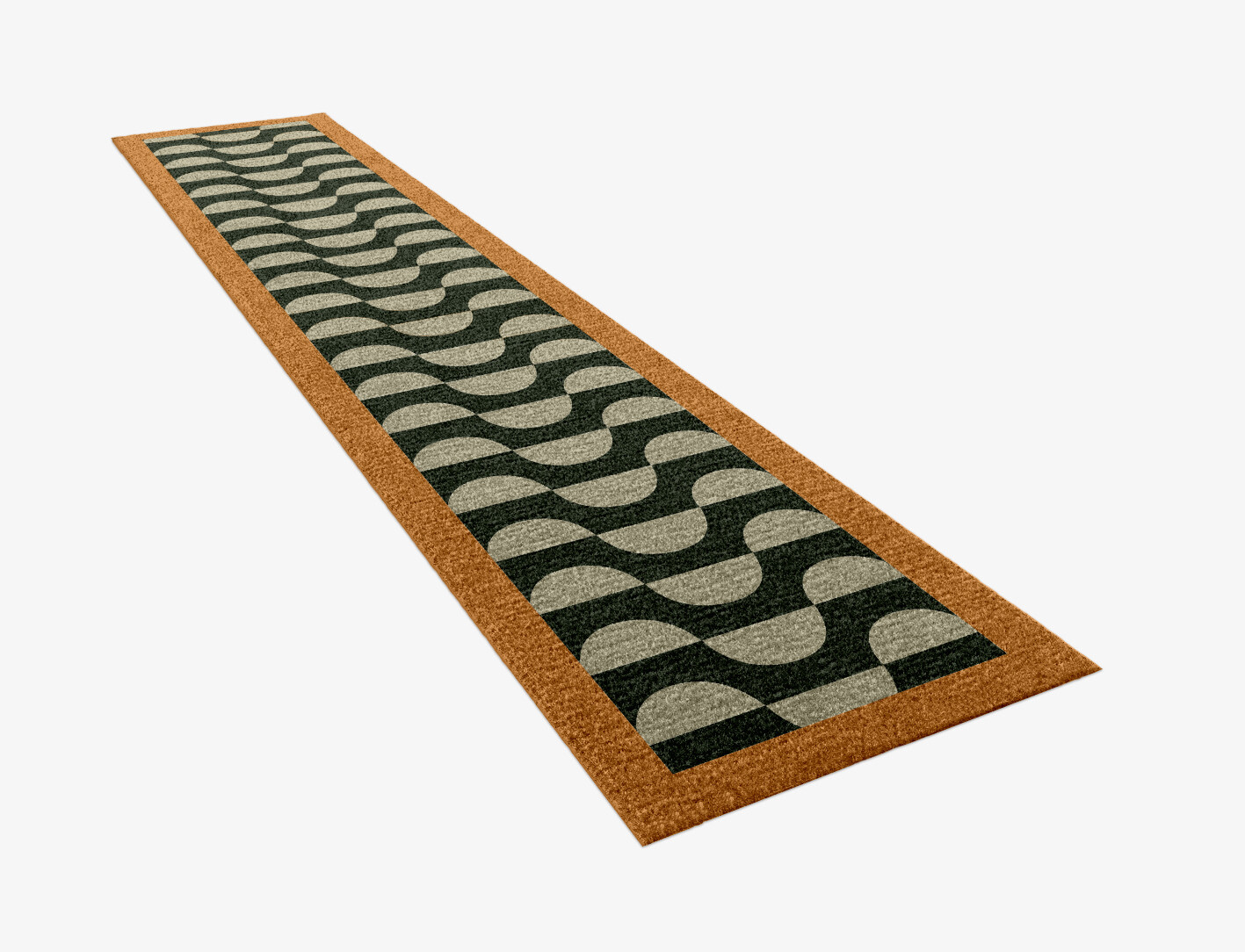 Frizzle Geometric Runner Hand Knotted Tibetan Wool Custom Rug by Rug Artisan