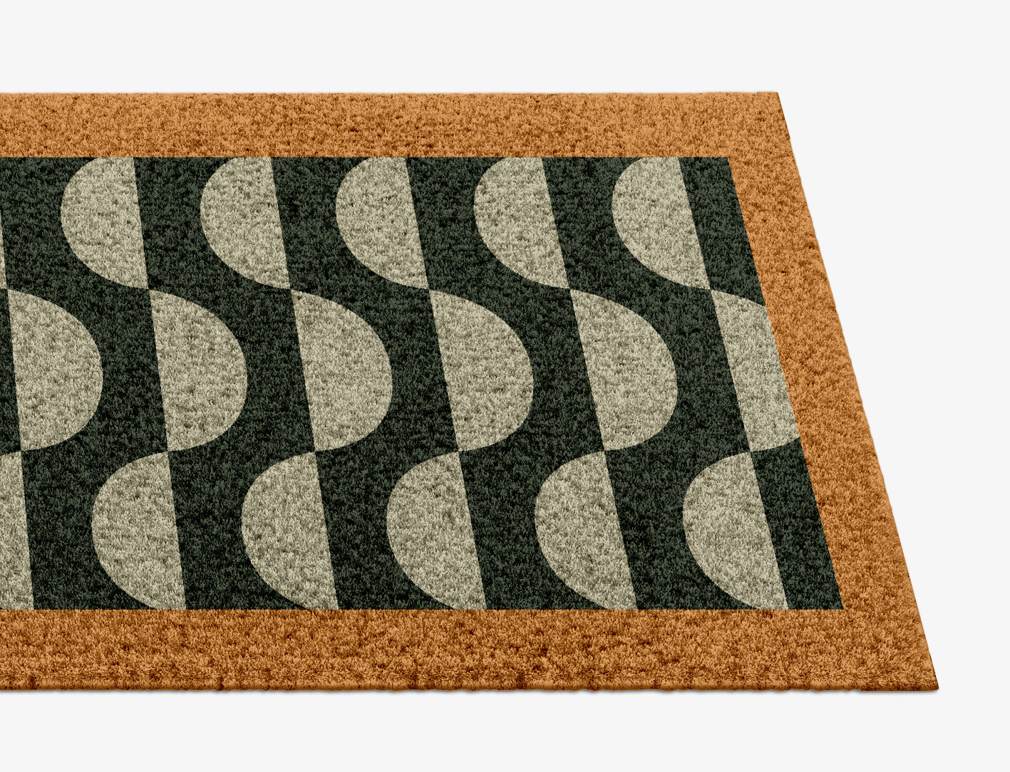 Frizzle Geometric Runner Hand Knotted Tibetan Wool Custom Rug by Rug Artisan