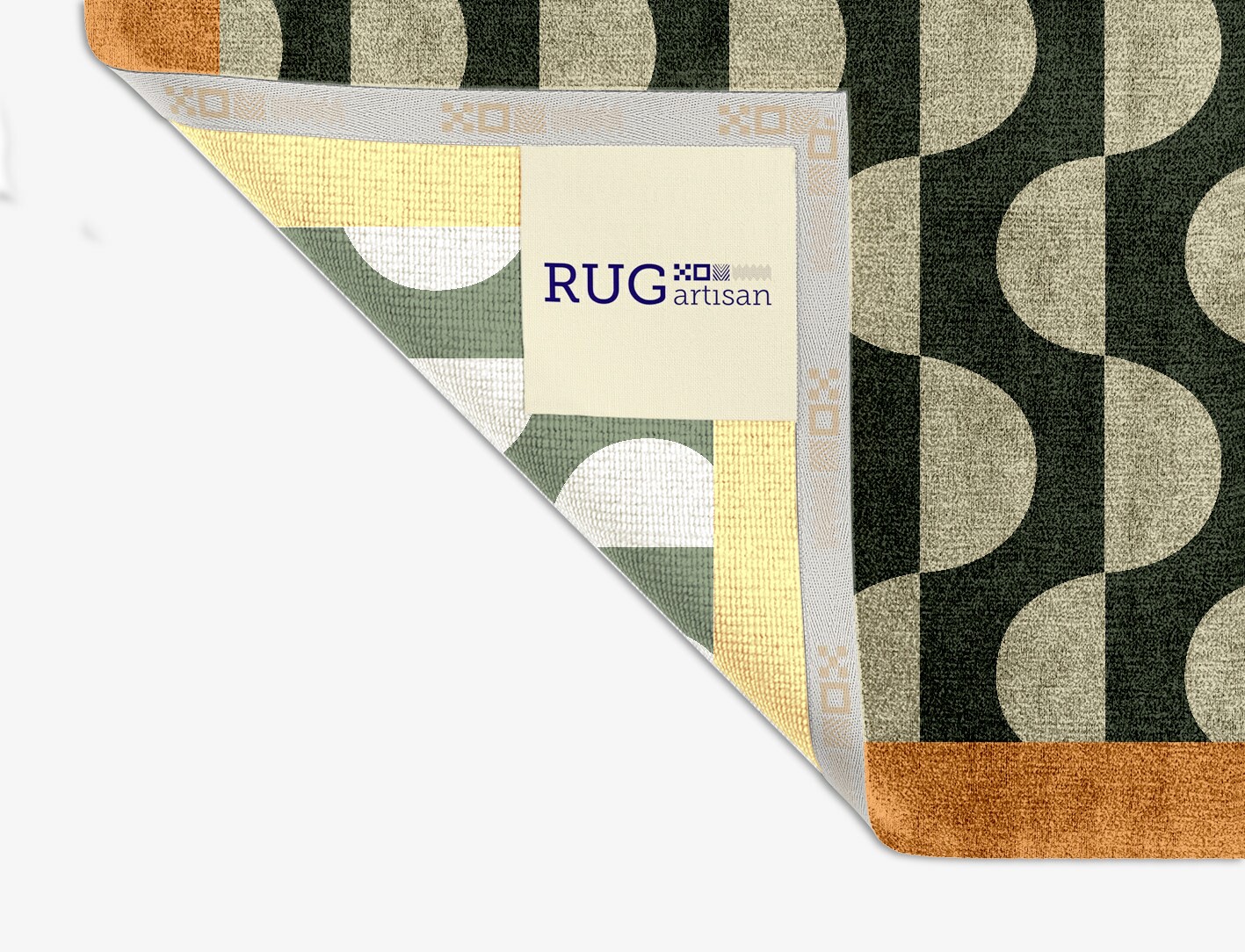 Frizzle Geometric Square Hand Knotted Bamboo Silk Custom Rug by Rug Artisan